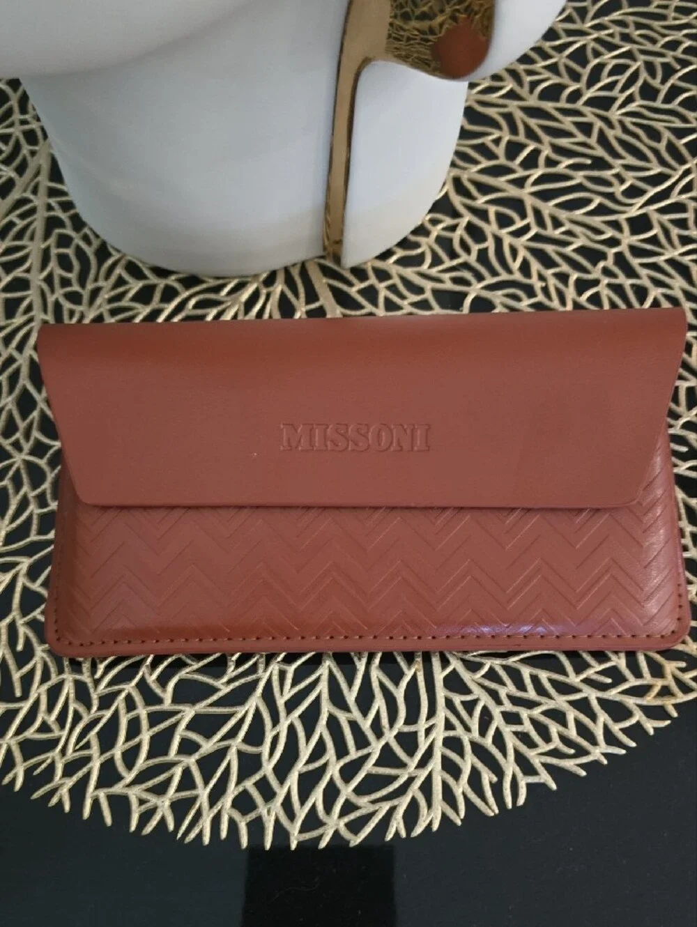 Missoni Brown Wallet with Gold-Trim Sunglasses